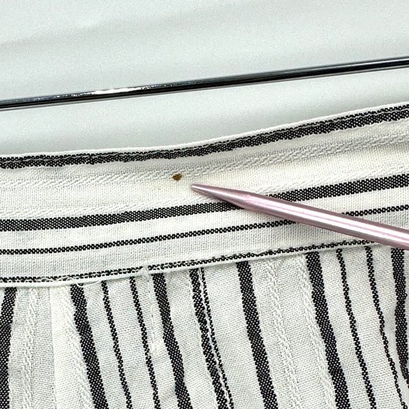 Michael Stars Pants Womens Striped Culottes Seersucker Wide Leg White Black XS - Picture 11 of 13